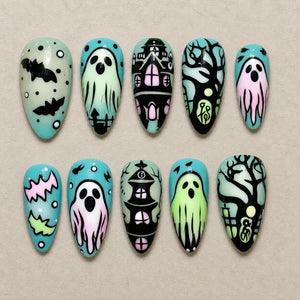 Pastel Manor Halloween Press-On Nails - Aninail