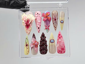 Orchid Floral Press On Nails | OB58L