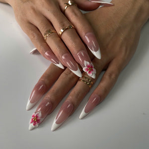 French Blossom 3D Floral Press-On Nails - Aninail