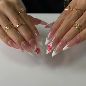 French Blossom 3D Floral Press-On Nails - Aninail