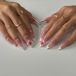 French Blossom 3D Floral Press-On Nails - Aninail